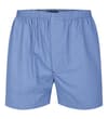Thumbnail Light blue woven boxer shorts, front view.